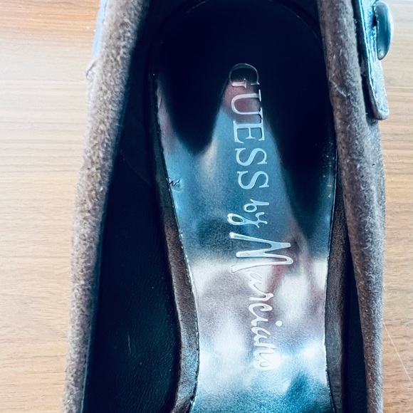 Guess by Marciano/Brown Leather & Suede platform Heels/Barely Used/Size 6 - Picture 7 of 9